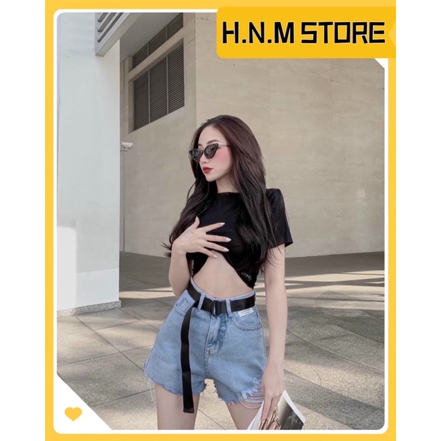 (Siêu Đẹp- Ảnh mẫu thật) Quần short jean nữ cá tính hàng cao cấp thời trang H.N.M STORE