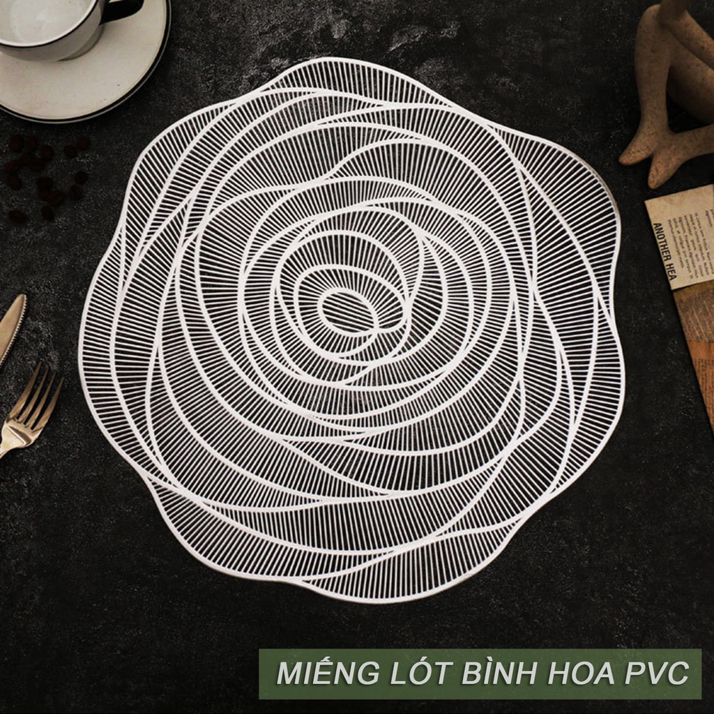Miếng Lót Bình Hoa Size To bằng nhựa PVC trang trí bàn ăn, làm việc, phòng khách