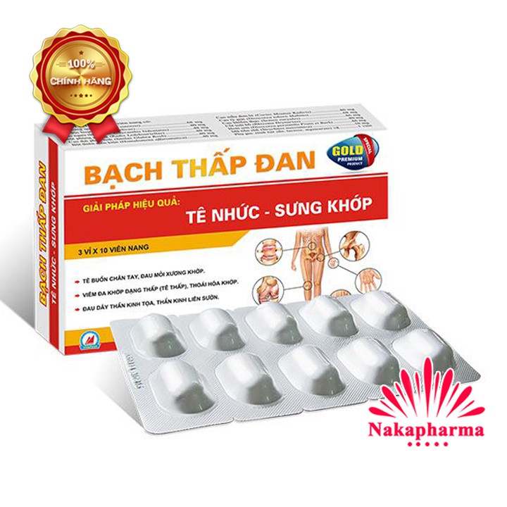 Bạch Thấp Đan Gold Vinaphar | Giảm đau mỏi xương khớp, tê bì chân tay, viêm đa khớp dạng thấp, thoái hóa xương khớp