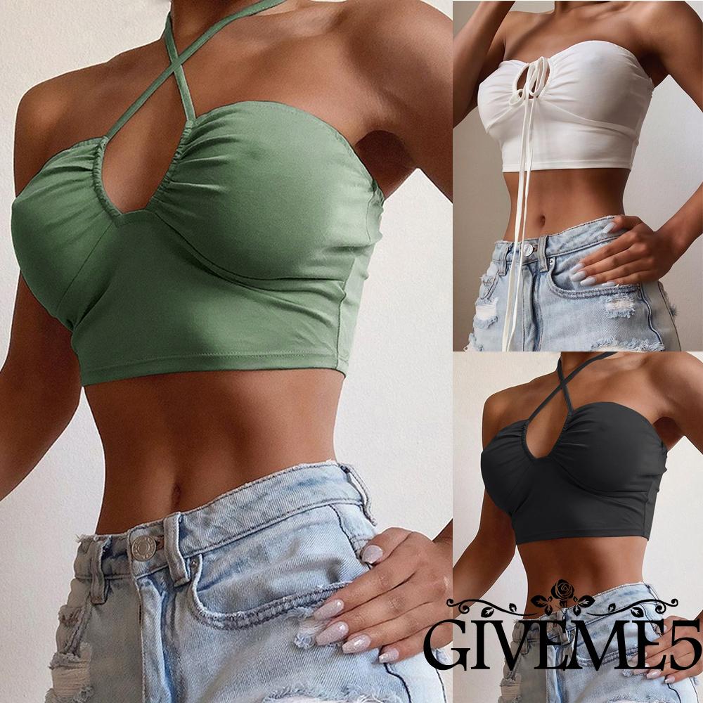 Áo Dây Nữ Cộc Tay Hở Eo Quyến Rũ