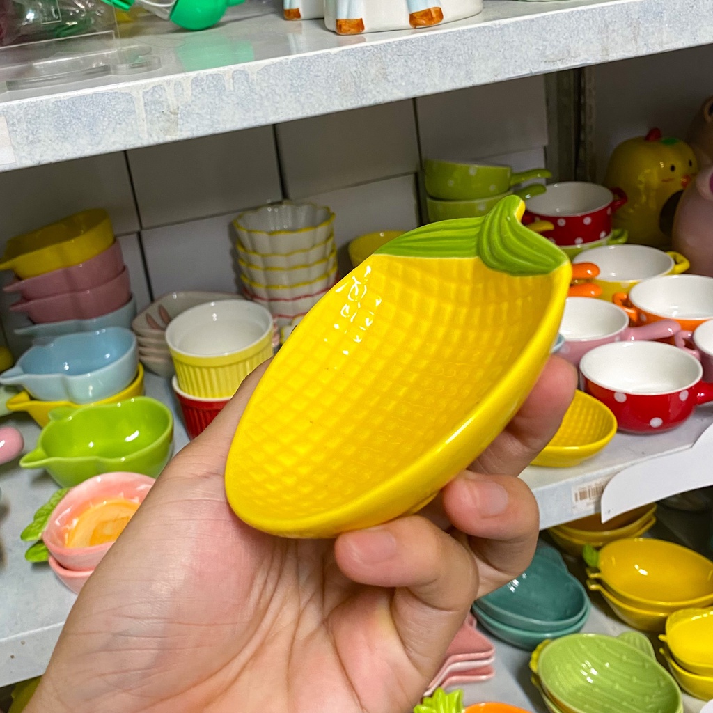 Chén ăn sứ TRÁI BẮP dễ thương cho hamster, sóc, bọ, nhím, thú nhỏ