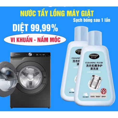 Nước tẩy lồng máy giặt, vệ sinh lồng giặt siêu sạch - Dùng cho máy giặt cửa trên và cửa dưới hàng Nội Địa
