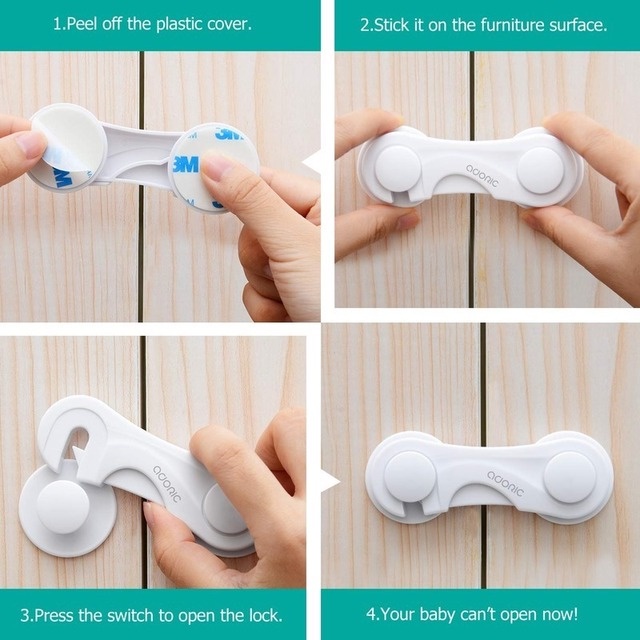 Khóa đảm bảo an toàn cho bé mở tủ