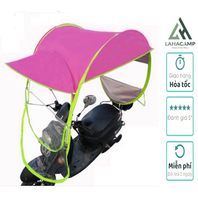MÁI CHE CHỐNG MƯA NẮNG CHO XE GẮN MÁY,  bạt che xe máy, áo mưa xe máy chống mưa nắng siêu tốt, có rèn chắn