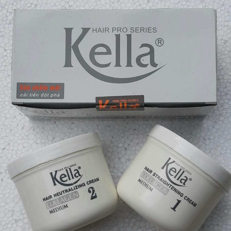 Kem Duỗi Tóc Kella Collagen Trắng-Sản Phẩm Các Salon CHuyên Dùng