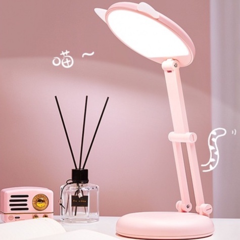 Đèn Học Để Bàn, Đèn Học Sinh Chống Cận Thị, Chống Lóa Hình Mèo : Đèn Thông Minh Bảo Vệ Mắt, Đèn LED Cảm Ứng Gấp Gọn, Tíc