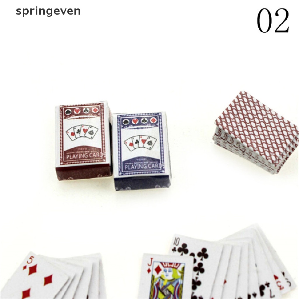 Bộ bài tây tỉ lệ 1:6/ 1:12 dùng trang trí nhà búp bê