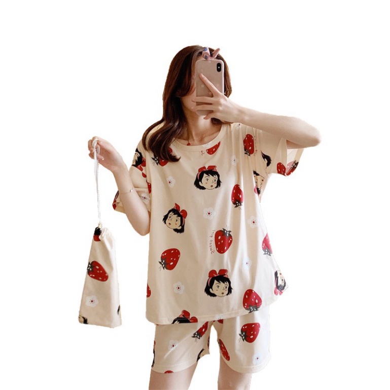 [FreeShip Giá Sập Sàn] Đồ Ngủ Nữ Cute Cộc Tay Cottong Vận Động Thoải Mái Thoáng Mát Chất Bao Đẹp Mềm Mịn