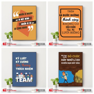 [Giá Xưởng] Tranh treo tường động lực văn phòng câu nói slogan truyền cảm hứng, tranh canvas trang trí DL01