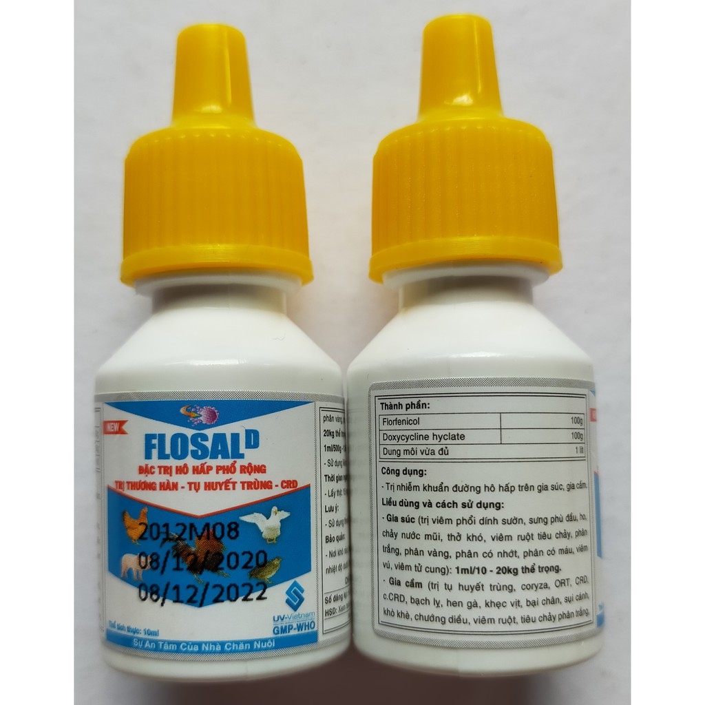 1 lọ Flosal D 10ml Chuyên dùng gia cầm, gà chọi, gà đá, chim cảnh