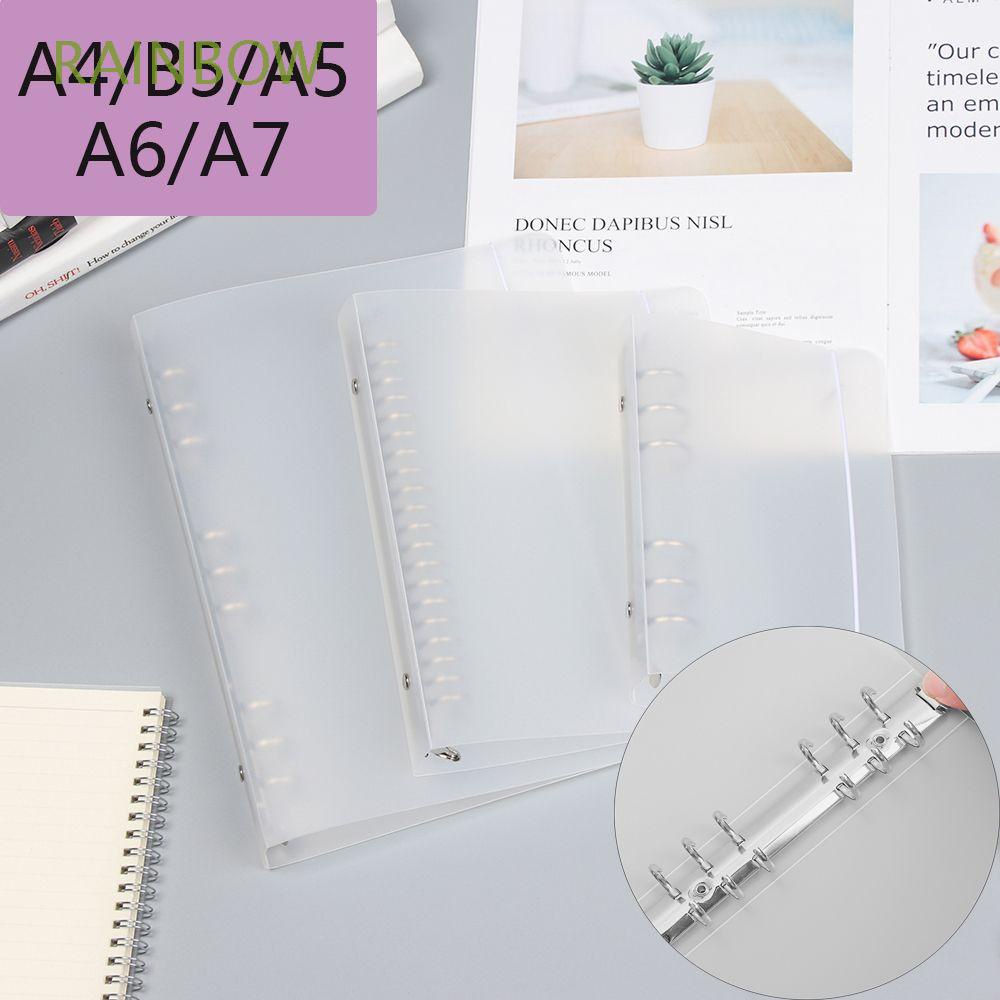 Bìa Kẹp Giấy A4 / B5 / A5 / A6 / A7 Bằng Nhựa Màu Cầu Vồng Ốp