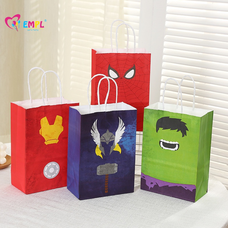 Túi Tote In Hình Siêu Anh Hùng Marvel 21*15*8cm Cho Bé