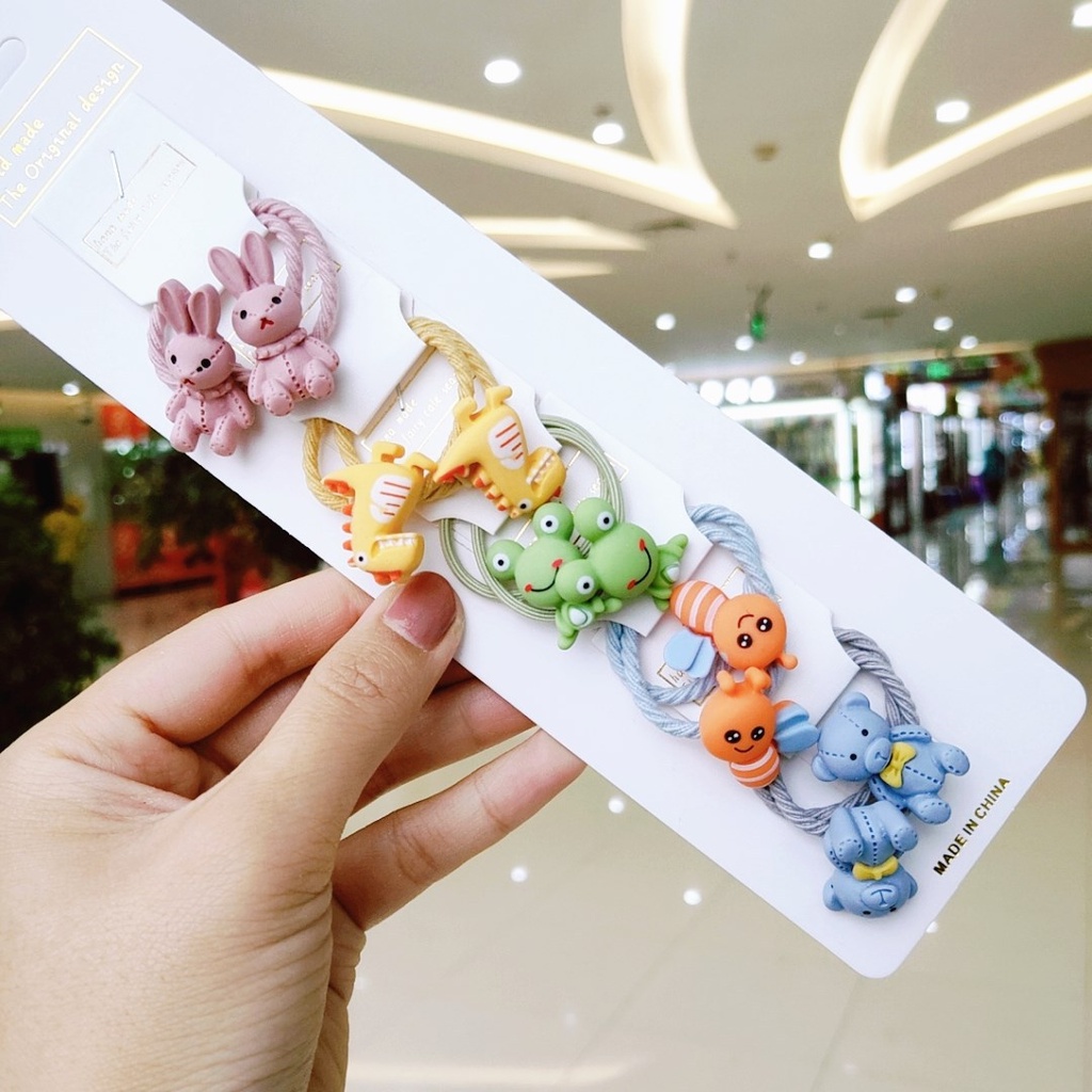 Dây chun set 10 chiếc xinh xắn phong cách Hàn Quốc cho bé yêu