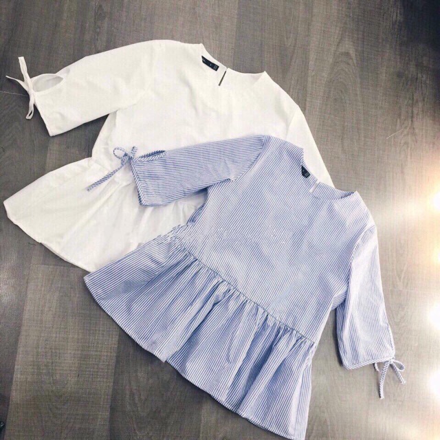 Áo baby doll tay nơ