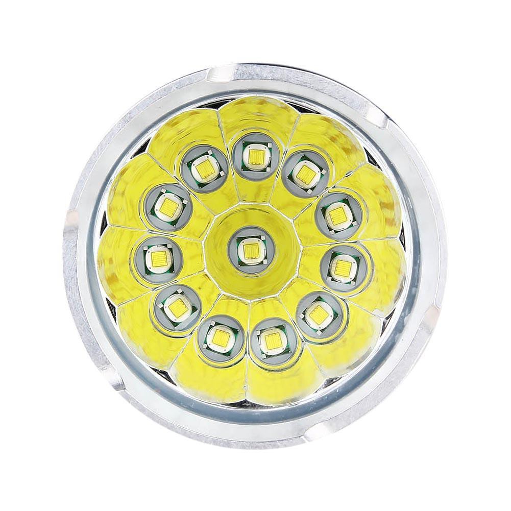 Đèn Pin LED siêu sáng 12 LED 36000 Lumen CREE XML T6