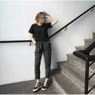 QUẦN CARO XÁM ĐEN - NAM NỮ ĐỀU ĐƯỢC - HOT TREND