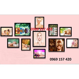 Bộ 11 tranh Spa, Phun Xăm, Nối Mi, Nail, Tóc