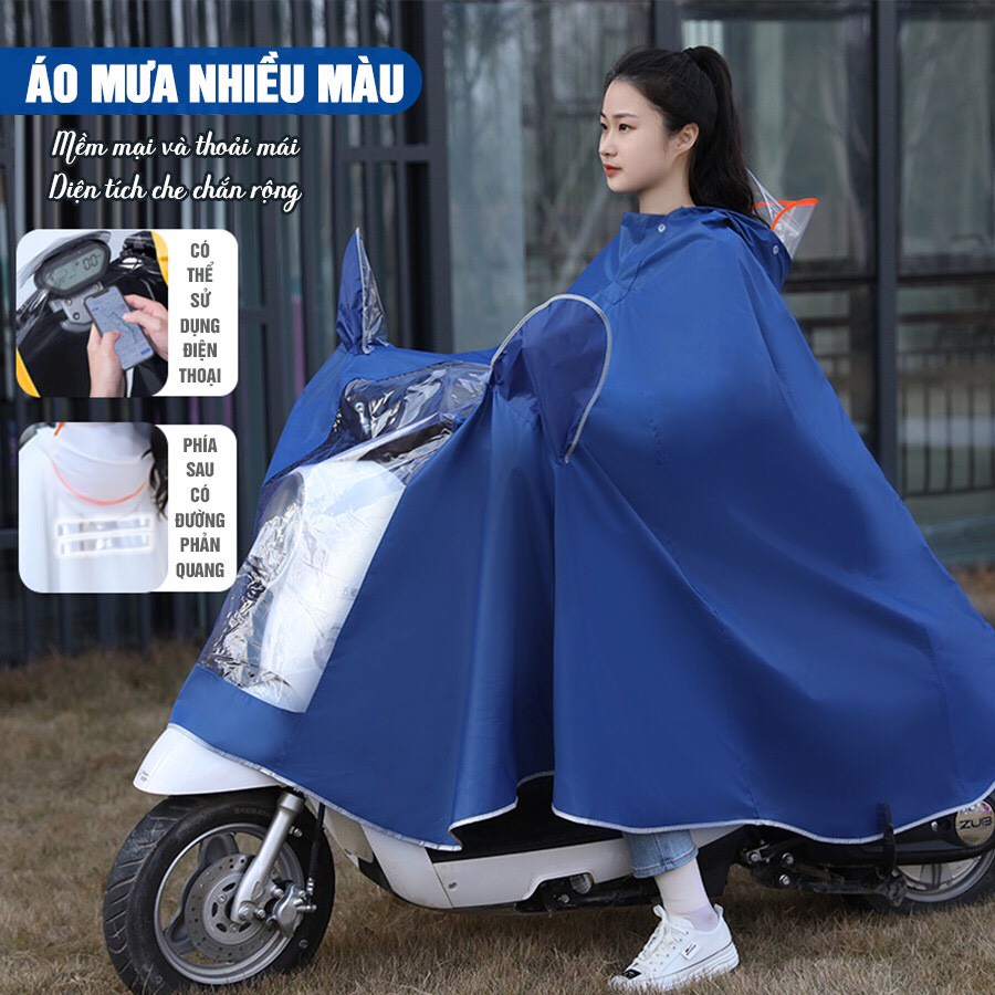 Áo mưa phản quang có kính trong suốt  chất dày dặn, hàng loại 1