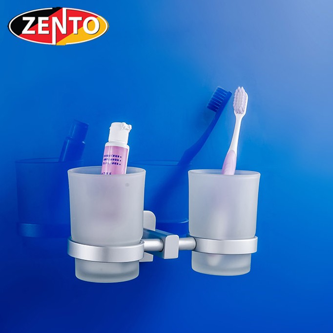 2 cốc thủy tinh kèm kệ đỡ hợp kim nhôm OLO-018