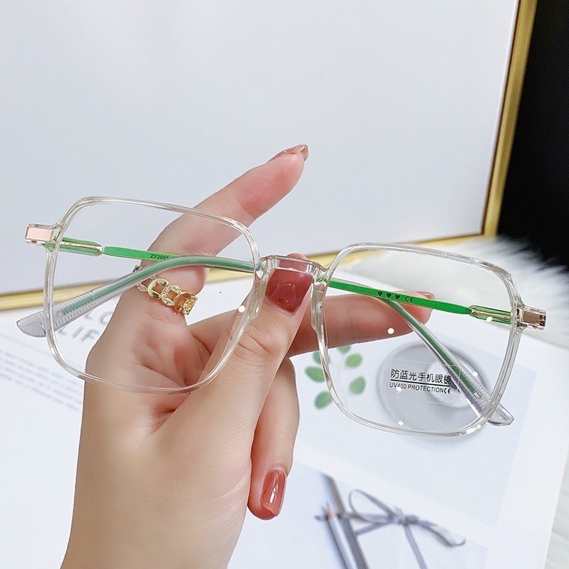 Kính Mát Gọng Vuông Chống Ánh Sáng Xanh Thời Trang Hàn Quốc Cho Nam Và Nữ