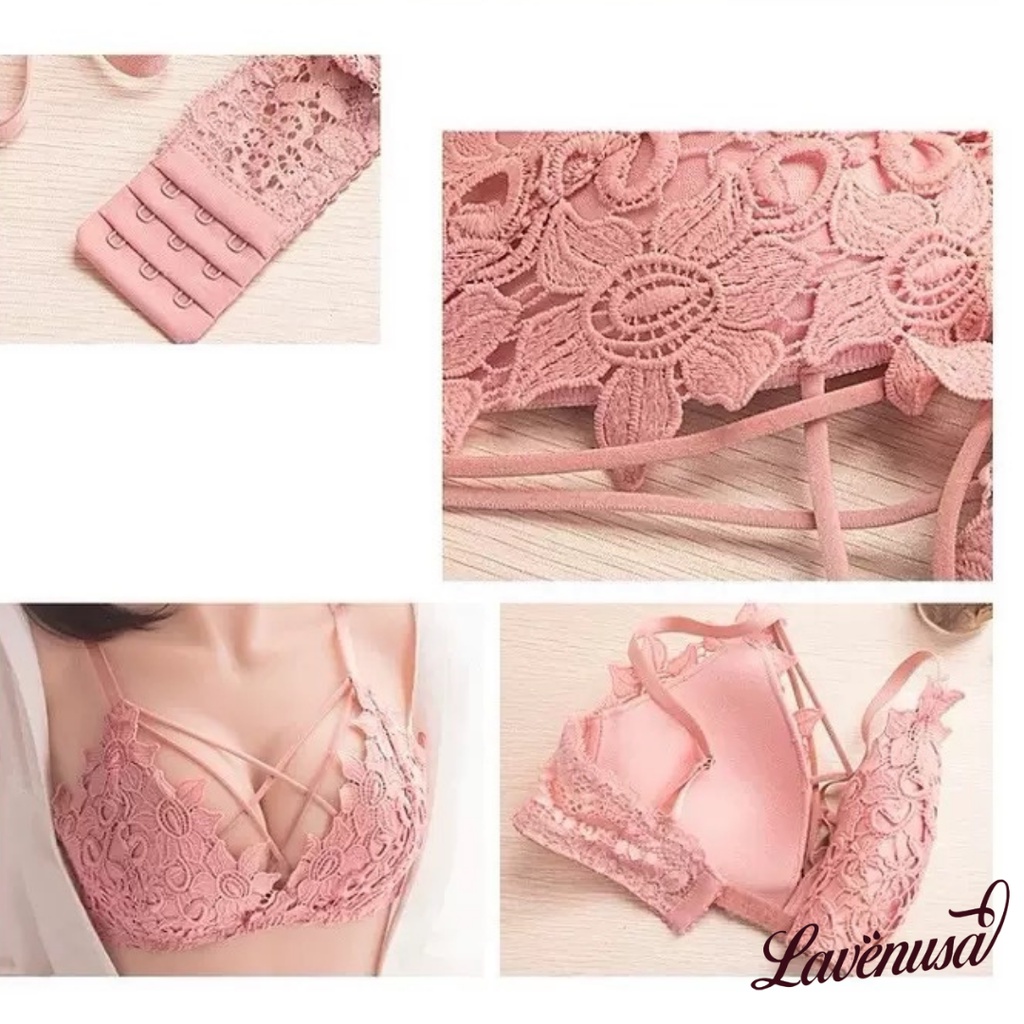 Áo lót nữ ren không gọng đệm mỏng sexy quyến rũ nâng ngực LAVENUSA AL53
