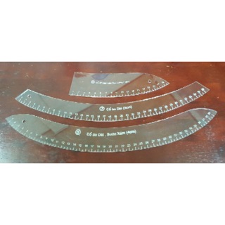 Bộ thước cổ áo dài 3 cây dùng vẽ cổ áo dài, sườn xám