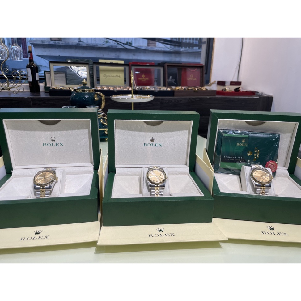 Đồng Hồ Nam RoLex DateJust Sapphire RA22A Mặt VÀNG Máy cơ Automatic Nhật