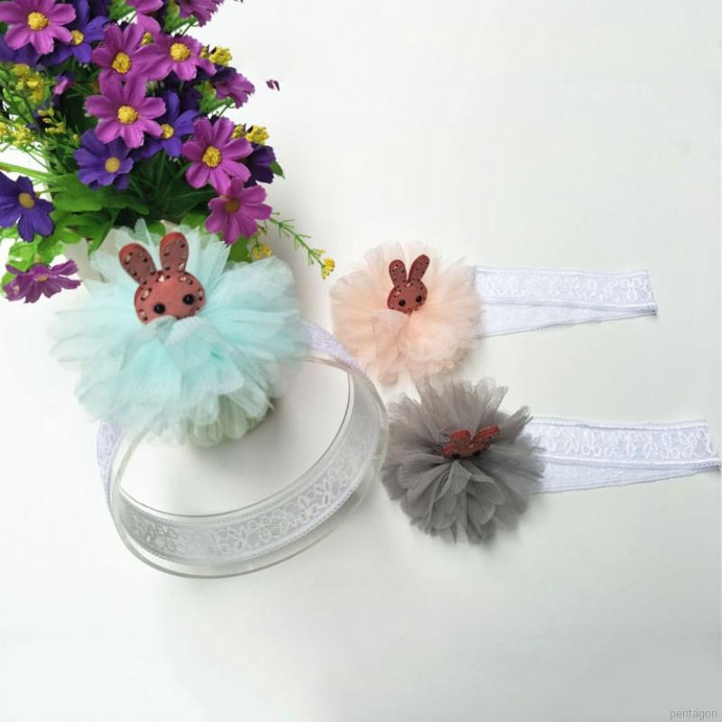 Băng Đô Vải Ren Đính Hoa Dễ Thương Cho Bé