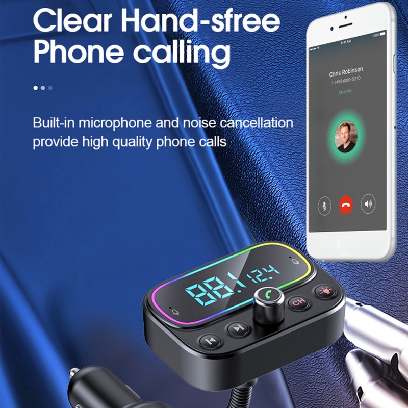 Máy Phát Nhạc zzz FM Tự Động Kết Nối Bluetooth 5 Đầu Nối A2DP Hỗ Trợ A2DP