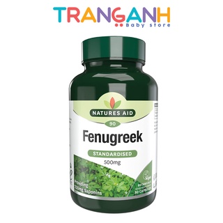 Viên uống lợi sữa Fenugreek Natures Aid 500mg