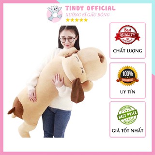 Gấu bông gối ôm chó mũi tim tai dài mềm mịn thú nhồi bông gối ôm hình thú chó bông nằm lười tindy official