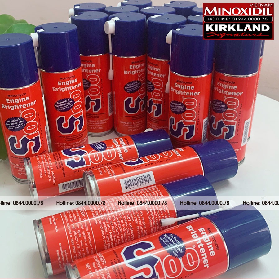 S100 engine brightener xịt dưỡng lốc máy moto