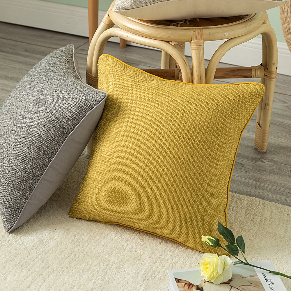 Vỏ Gối Vuông 45x45cm 30x50cm Bằng Cotton Linen Trơn Trang Trí Nhà Cửa