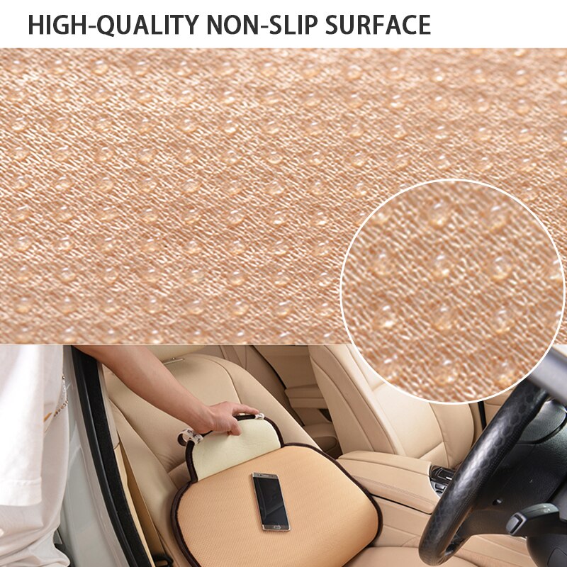 Đệm bọc ghế xe hơi SEAMETAL vải lông nhân tạo chống trượt bảo vệ có túi đựng đồ tiện lợi