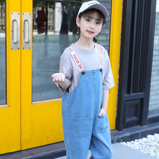 Quần yếm jeans cho bé gái 120-160cm