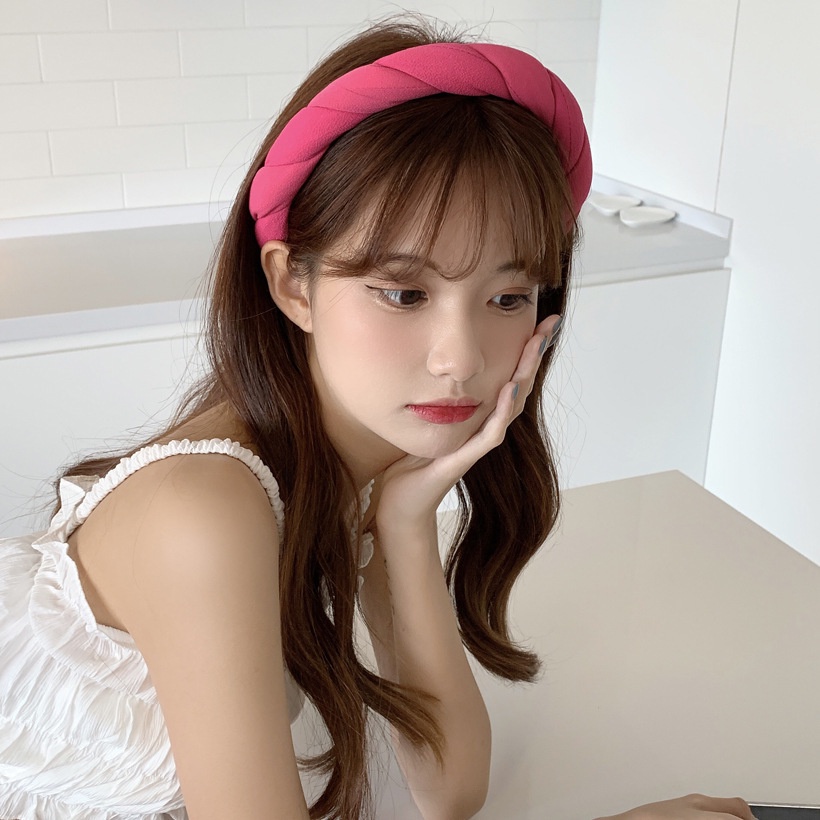 Băng Đô Cài Tóc Bản Rộng Bằng Vải Chống Trượt