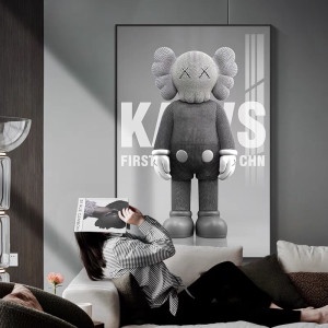 Tranh Chú Gấu bearbrick/ Kaws Treo Tường Phòng Khách/ Phòng Game/ Quà Tặng Khách Hàng