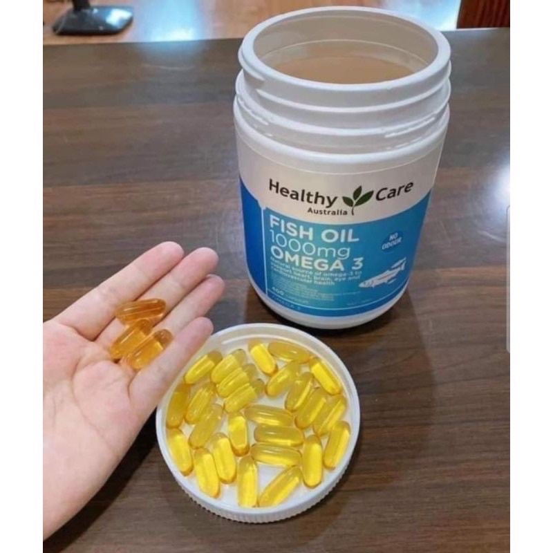 Dầu cá Healthy Care Fish oil 1000mg Omega 3 400v Úc giúp sáng mắt, tốt cho xương khớp và tim mạch, phát triển trí não