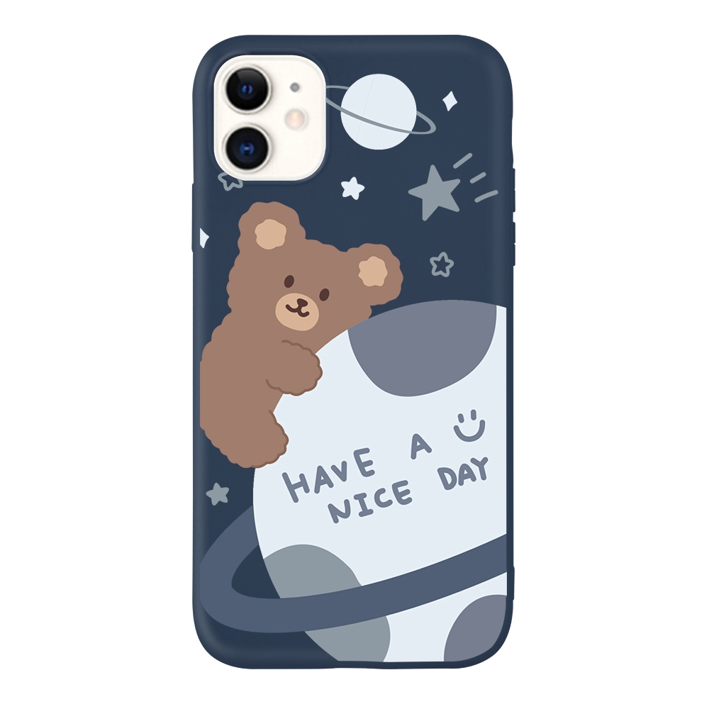 Ốp điện thoại mềm màu lì phối hình thỏ cho iPhone 11 11Pro 11ProMax 6 6s 7 8 X XS XR XSMAX | BigBuy360 - bigbuy360.vn