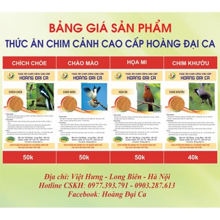 Cám Chim Họa Mi Hoàng Đại Ca, Cám Chất