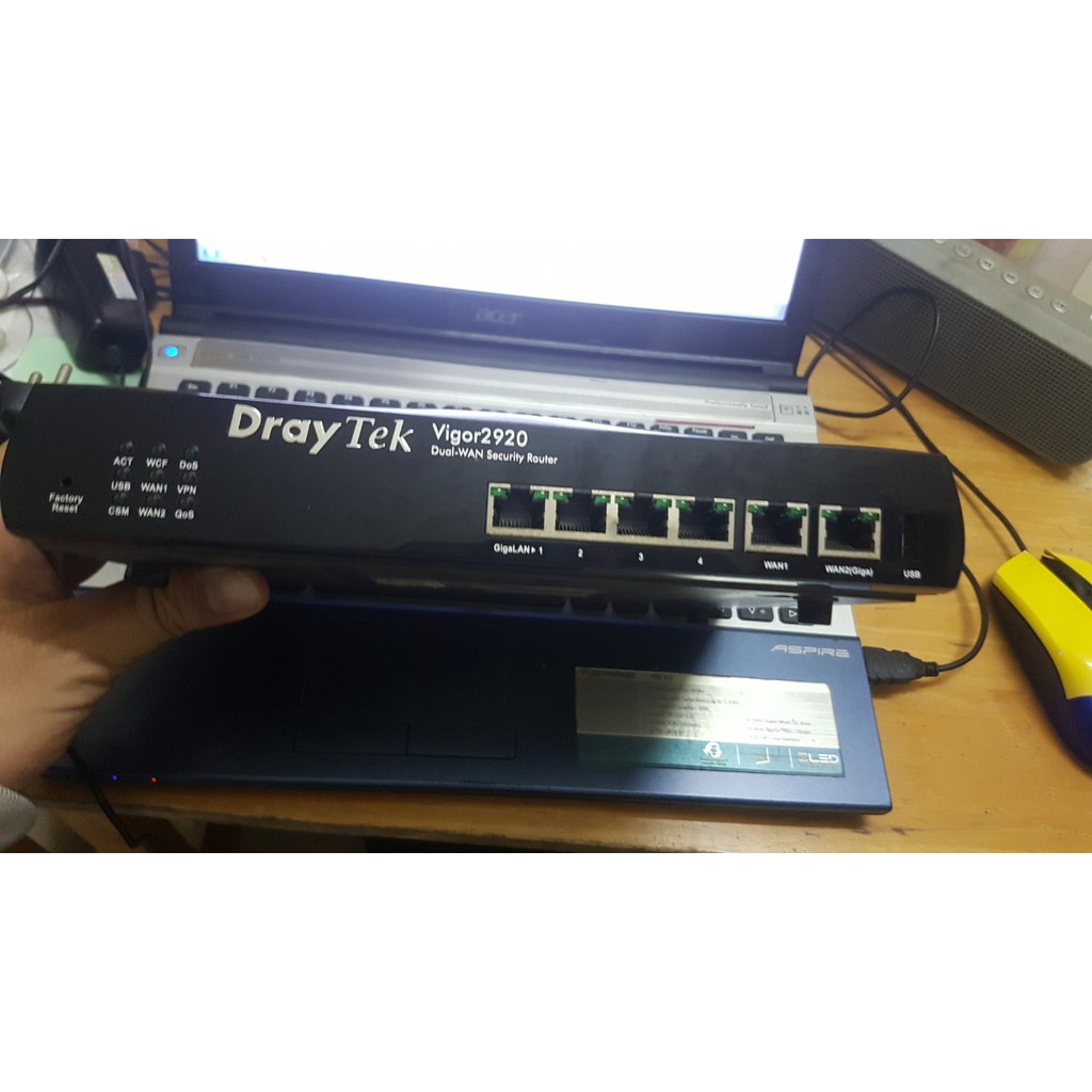 Cân bằng tải 2 wan draytek vigor 2920 2 wan 4 LAn