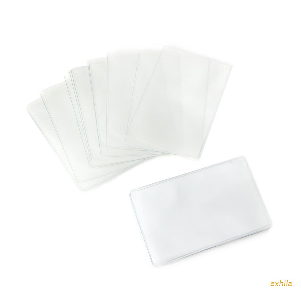 Set 20 bao đựng bảo vệ thẻ tín hiệu/huy hiệu hình chữ nhật trong suốt bằng nhựa