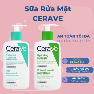 Sữa rửa mặt cerave foaming facial cleanser cho da dầu mụn 236ml