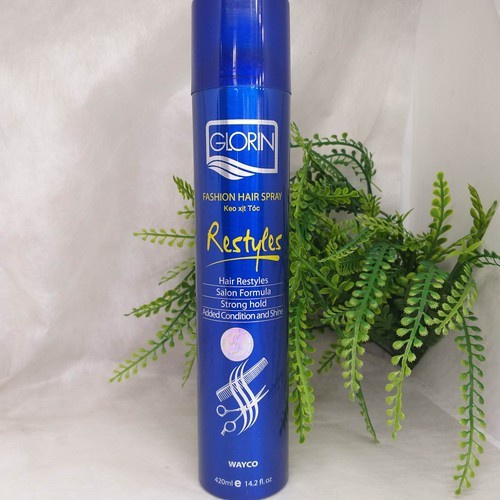 KEO XỊT TÓC CỨNG GLORIN RESTYLES FASHION HAIR SPRRAY 420ML CHÍNH HÃNG - 8254