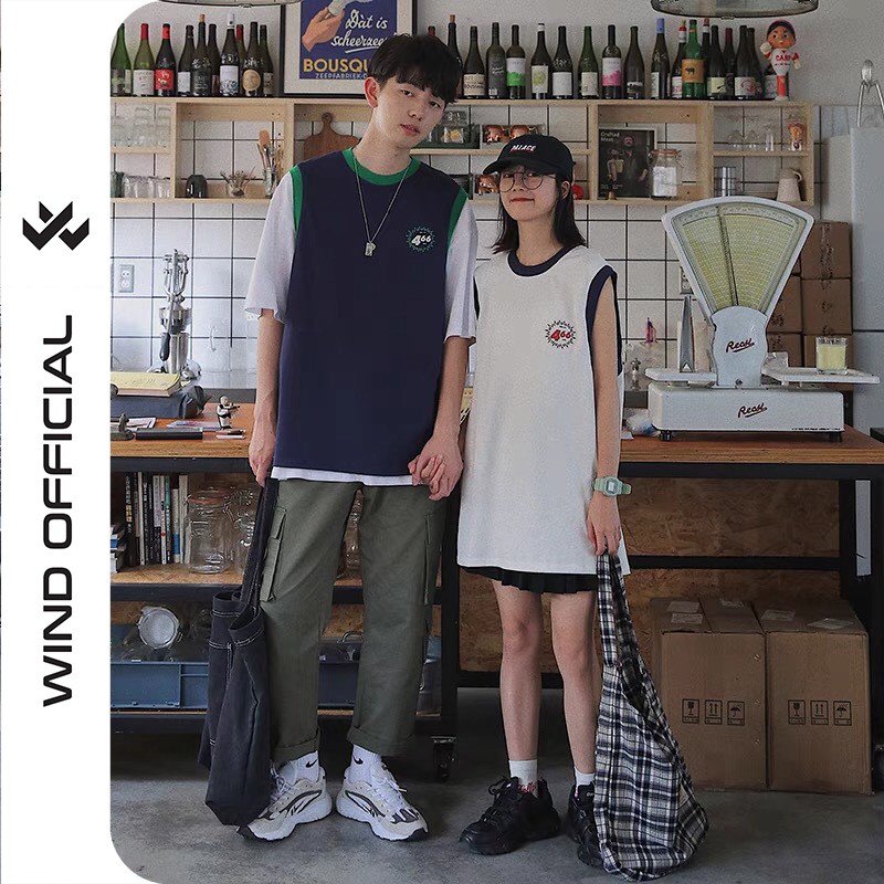 Áo thun ba lỗ WIND unisex form rộng sát nách cotton 466 thời trang nam nữ oversize | BigBuy360 - bigbuy360.vn