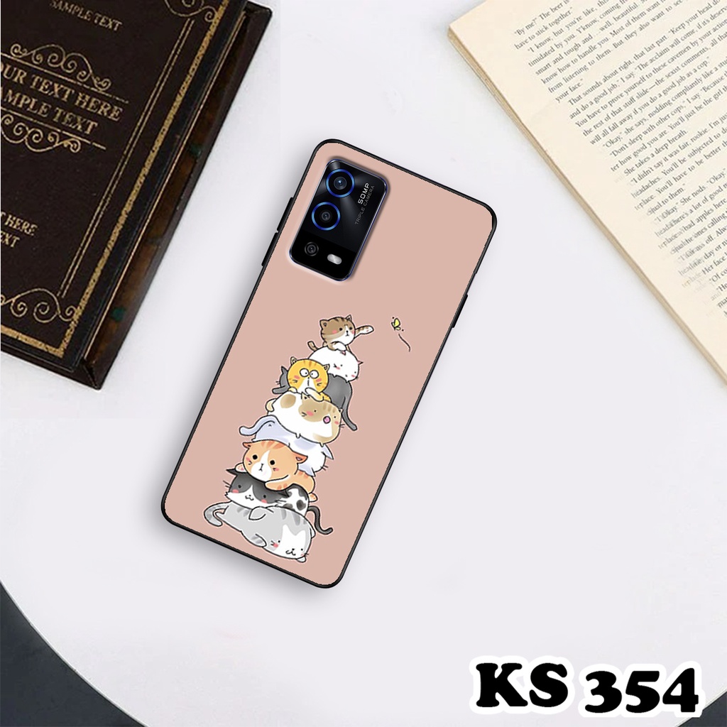 Ốp lưng Oppo A55 - Oppo A55 5G - Oppo A55s - Ốp in hình Cat&Bear đáng yêu - Chất liệu TPU siêu bền
