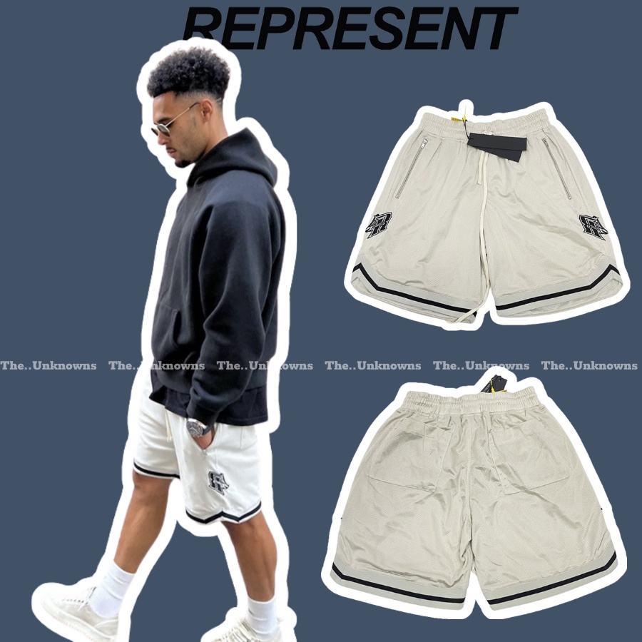 ⚡️-Quần Short REPRESENT BASKETBALL SHORTS-CONCRETE,quần short cao cấp full túi tag