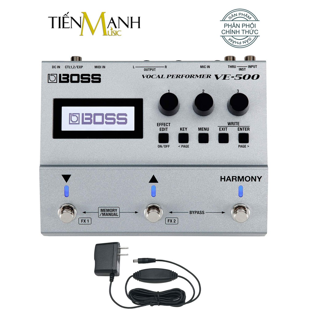 Boss VE-500 Vocal Performer Stompbox Tạo tiếng Bè, Vang vọng và chỉnh Tone, Giọng cho Ca sỹ - Bàn đạp Phơ Guitar VE500