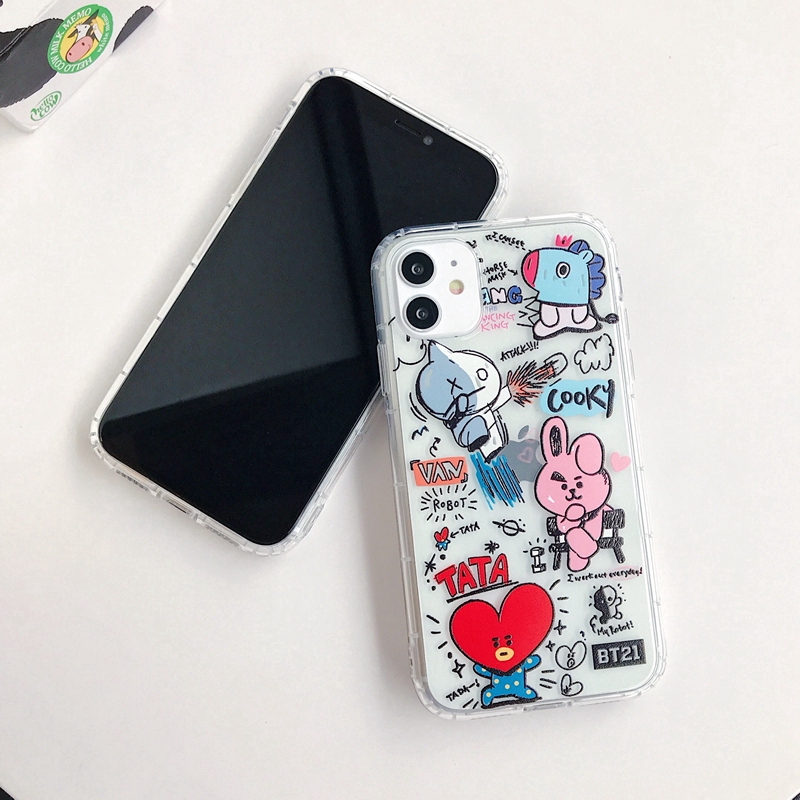 Ốp lưng IPhone trong suốt BT21 6/6plus/6s/6splus/7/7plus/8/8plus/x/xr/xs/11/12/13/14/pro/max/plus/promax T671
