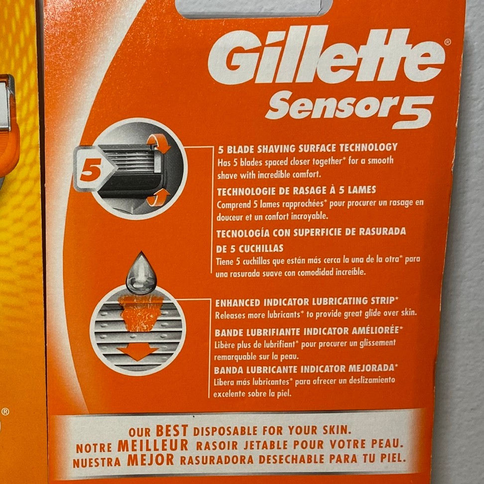 Bộ 2 dao cạo râu Gillette Sensor 5 Men's hàng xách tay USA